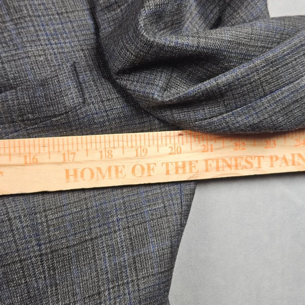 Brooks Brothers Sport Coat Men 42R Grey Blue Glen Plaid 1818 Madison Wool Blazer